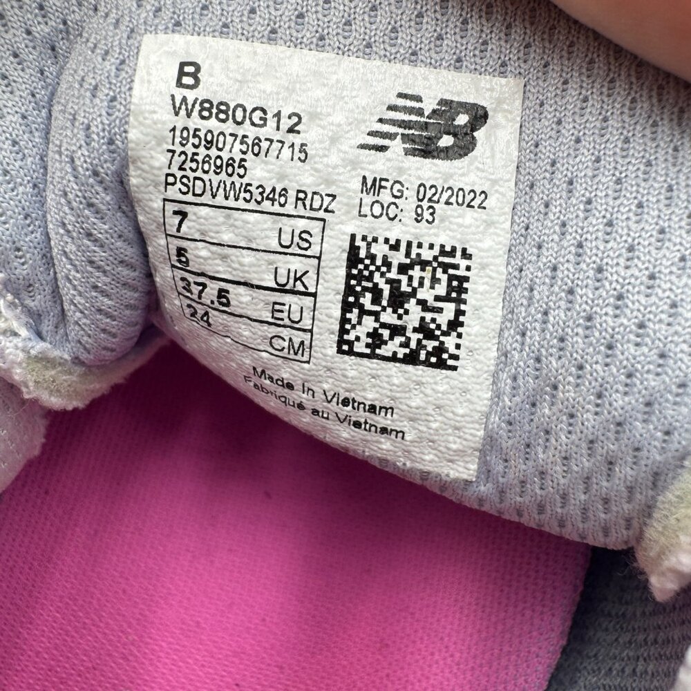 New Balance Fresh Foam X 880v12 Libra Vibrant Pink Woman’s size 7 gray pink sne - Picture 9 of 12